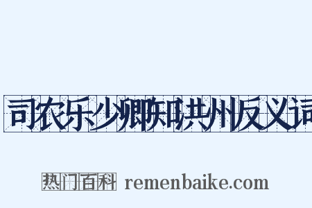 司农乐少卿知洪州反义词是什么意思的图片